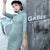 Half Sleeve Knee Length Suede Modern Cheongsam Chinese Style Plaids Dress