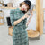Half Sleeve Knee Length Suede Modern Cheongsam Chinese Style Day Dress