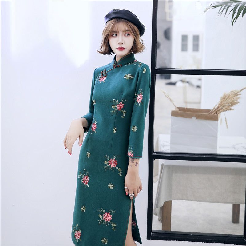 woolen knee length dress Womens Winter White Woolen Long Sleeve Dress with Double Breasted Buttons and Tassel Detail Above Knee Length from Dhgate Basic & Casual Dresses