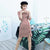 Half Sleeve Knee Length Modern Cheongsam Chinese Style Day Dress