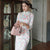 Plaids & Checks Pattern Traditional Cheongsam Knee Length Chinese Dress