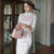 Plaids & Checks Pattern Robe chinoise traditionnelle Cheongsam longueur genou