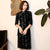 Half Sleeve Modern Cheongsam Knee Length Floral Lace Chinese Dress
