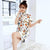 Cap Sleeve Spandex Cheongsam Chinese Style Comfortable Day Dress