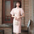 Ruffle Sleeve Floral Lace Modern Cheongsam Chic Girl Dress