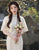 Stunning and Graceful Two-Piece Set of Cheongsam Dress and Shawl in Compound Lace
