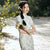 Elegant Lace Cheongsam Dress Long and Breathable Qipao Day Dress