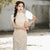 Embroidered Cheongsam Dress with Mid-Length and Literary Girl Details