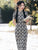 Fresh Literary Style Long Cheongsam Dress with Elastic Cotton Jacquard