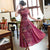 Short Sleeve Cheongsam Top Full Length Floral Ao Dai Dress