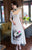 Cap Sleeve Mandarin Collar Two-piece Set Floral Ao Dai Dress