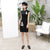 Cranes Pattern Mandarin Collar Modern Cheongsam Day Dress