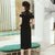 Mandarin Collar Off the Shoulder Modern Cheongsam Day Dress