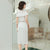 Mandarin Collar Off the Shoulder Modern Cheongsam Day Dress