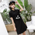 Mandarin Collar Mouse Appliques Chinese Style Casual Dress