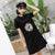 Mandarin Collar Auspicious Embroidery Chinese Style Casual Dress