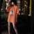 Auspicious Pattern Mandarin Collar Half Sleeve Chinese Style Casual Dress