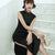 Cap Sleeve Cheongsam Long Evening Dress with Floral Beading Collar