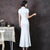 Classic Silk Blend Cheongsam Mermaid Full Length Evening Dress