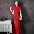 Classic Silk Blend Cheongsam Mermaid Full Length Evening Dress