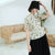 Mandarin Collar Floral Cheongsam Top Traditional Chinese Shirt