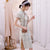 Plaids & Checks Pattern Modern Cheongsam Knee Length Chinese Dress