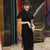 Puff Sleeve Knee Length Cheongsam Lace Chinese Dress