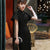 Puff Sleeve Knee Length Cheongsam Lace Chinese Dress