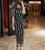Puff Sleeve Floral Lace Cheongsam Full Length Chinese Dress