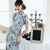Robe chinoise moderne à manches courtes pleine longueur florale Aodai