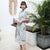 Half Sleeve Floal Lace Appliques Tea Length Aodai Chinese Dress