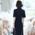 Mandarin Collar Half Sleeve Floral Edge Ao Dai Two-piece Chinese Dress