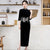 Half Sleeve Auspicious Embroidery Full Length Velvet Cheongsam Mother Dress