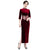 Half Sleeve Auspicious Embroidery Full Length Velvet Cheongsam Mother Dress