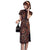 Short Sleeve Tea Length Traditional Cheongsam Floral Bodycon Chinese Dress