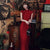 Cap Sleeve Tea Length Traditional Cheongsam Striped Chinese Dress