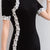 Mandarin Collar Knee Length Traditional Cheongsam Chinese Dress with Floral Lace Edge