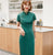 Mandarin Collar Full Length Traditional Cheongsam Bodycon Chinese Dress