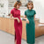 Mandarin Collar Full Length Traditional Cheongsam Bodycon Chinese Dress