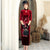 Phoenix & Floral Embroidery Full Length Retro Velvet Cheongsam Qipao Dress