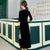 Full Length Modern Velvet Cheongsam Qipao Dress with Sequins