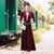 Full Length Modern Velvet Cheongsam Qipao Dress with Sequins
