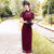 Plaids & Checks Pattern Modern Lace Cheongsam Qipao Dress