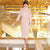 Mandarin Collar Tweed Cheongsam with  Shawl Cloak Bolero Jacket