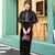 Robe rétro Cheongsam Qipao en dentelle à manches longues et pleine longueur