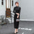 Retro Full Length Long Sleeve Lace Cheongsam Qipao Dress