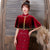 Cheongsam Matched Velvet Shawl Cloak Bolero Jacket