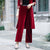 Floral Embroidery Velvet Long Sleeve Cheongsam Suit Mother Dress