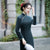 Elegant Mink Cashmere Cheongsam Full Length Mother Dress