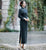 Elegant Mink Cashmere Cheongsam Full Length Mother Dress